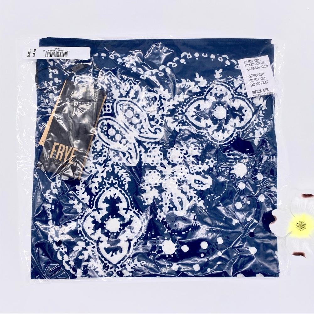 NWT Frye Blue Opal Paisley Bandana - Picture 6 of 11